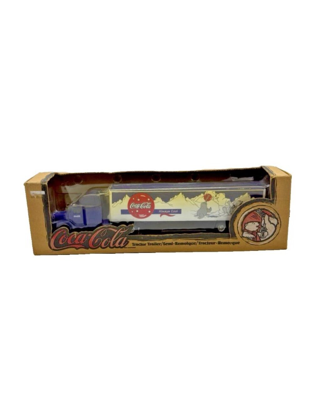 Coca-Cola 1998 Always Cool Bears Collectible 1/64 Scale Tractor Trailer Die Cast